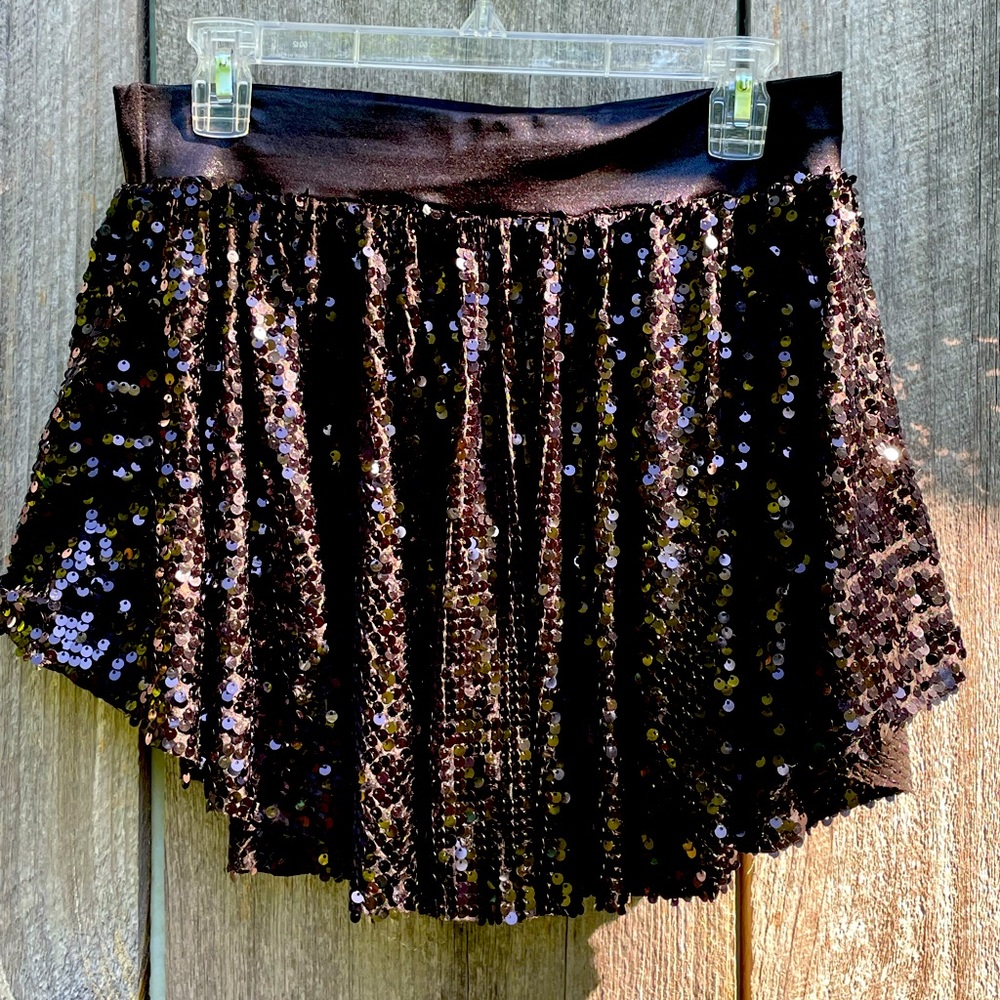 Sequin Back Panel Skirt